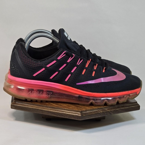 Nike Air Max 2016 Shoes Womens Size 9.5 Black Pink Running Sneakers 806772-006 - Picture 1 of 10